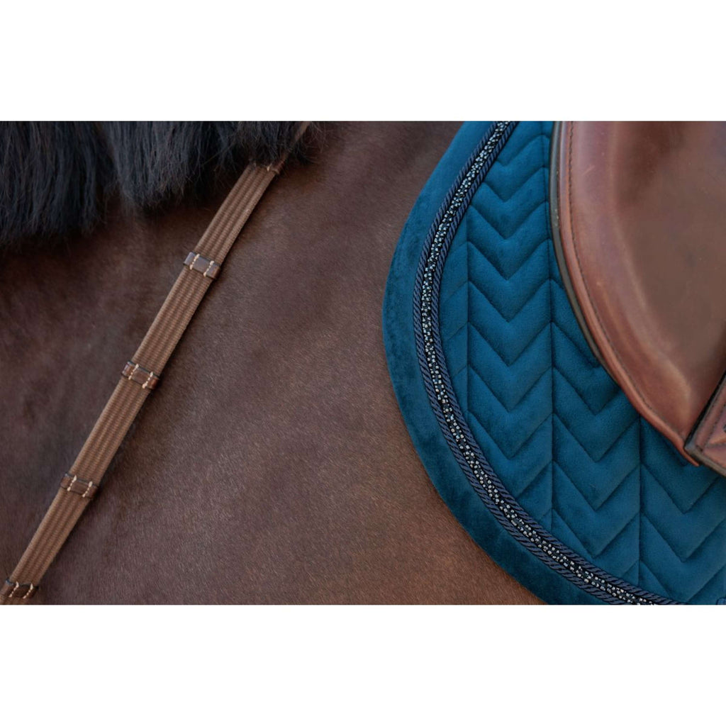 Kentucky Schabracke Velvet Mini Pearls Springen Navy
