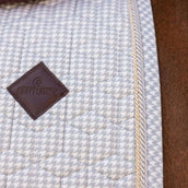 Kentucky Schabracke Velvet Pied de Poule Dressur Grau/Weiß