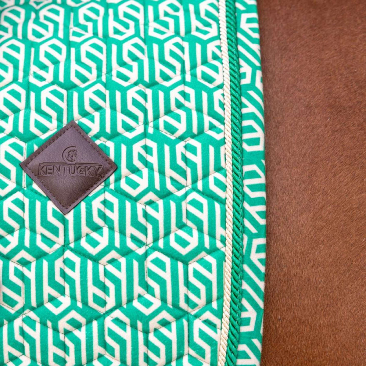 Kentucky Schabracke Velvet Maze Cipher Dressur Weiß/Grün