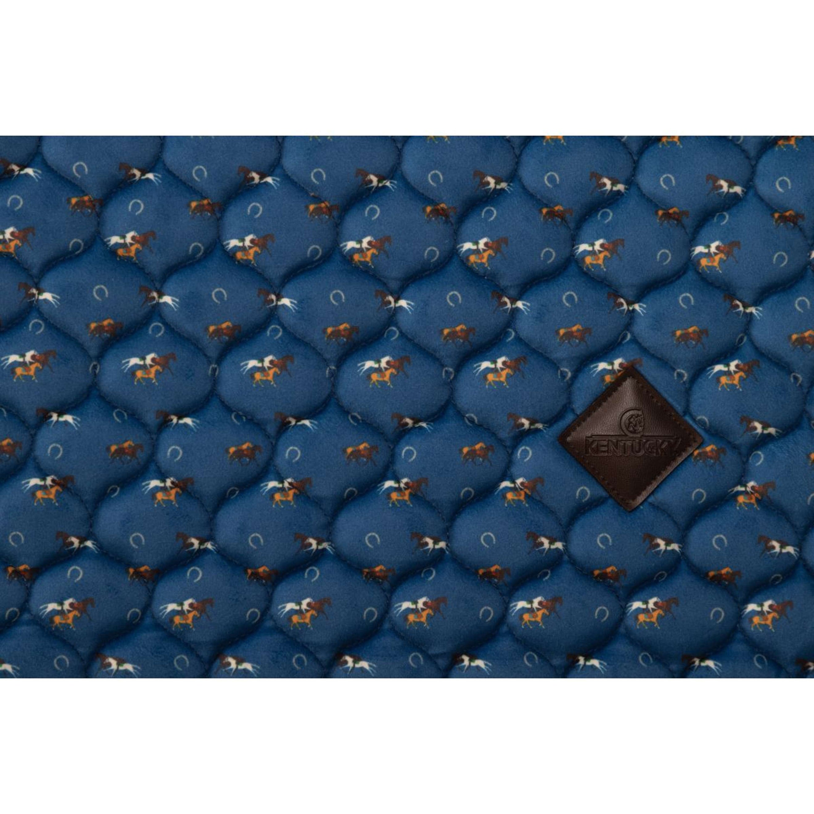 Kentucky Schabracke Velvet Horse Printing Navy Kentucky Schabracke Velvet Horse Printing Navy
