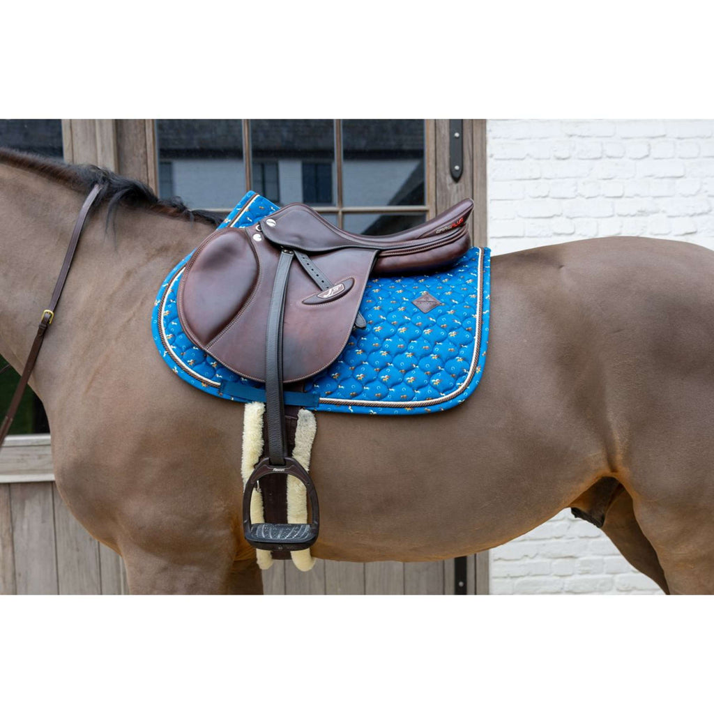 Kentucky Schabracke Velvet Horse Printing Springen Navy