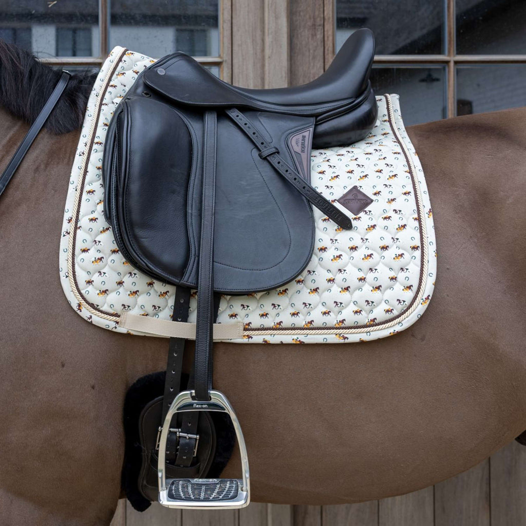 Kentucky Schabracke Velvet Horse Printing Dressur Beige