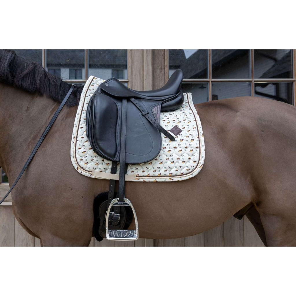Kentucky Schabracke Velvet Horse Printing Dressur Beige
