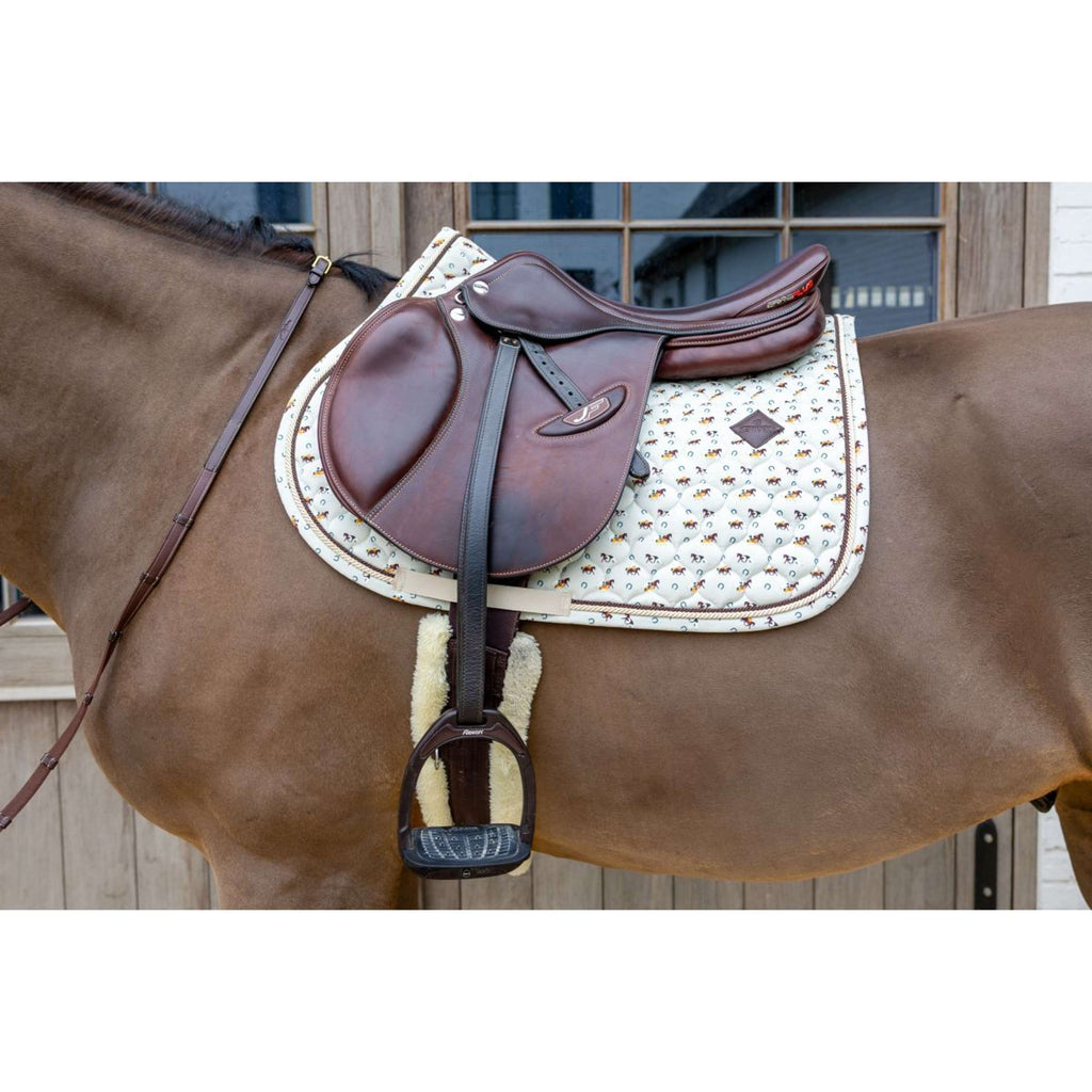 Kentucky Schabracke Velvet Horse Printing Beige
