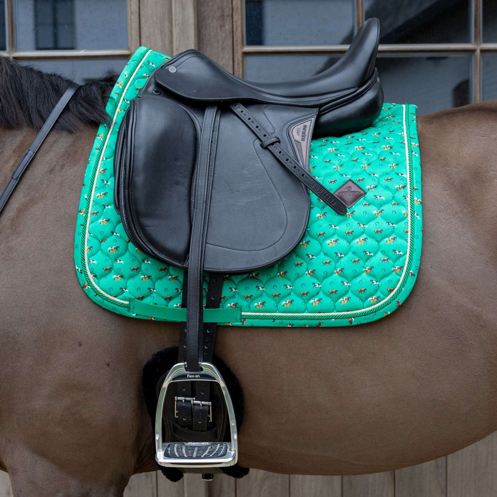 Kentucky Schabracke Velvet Horse Printing Dressur Grün