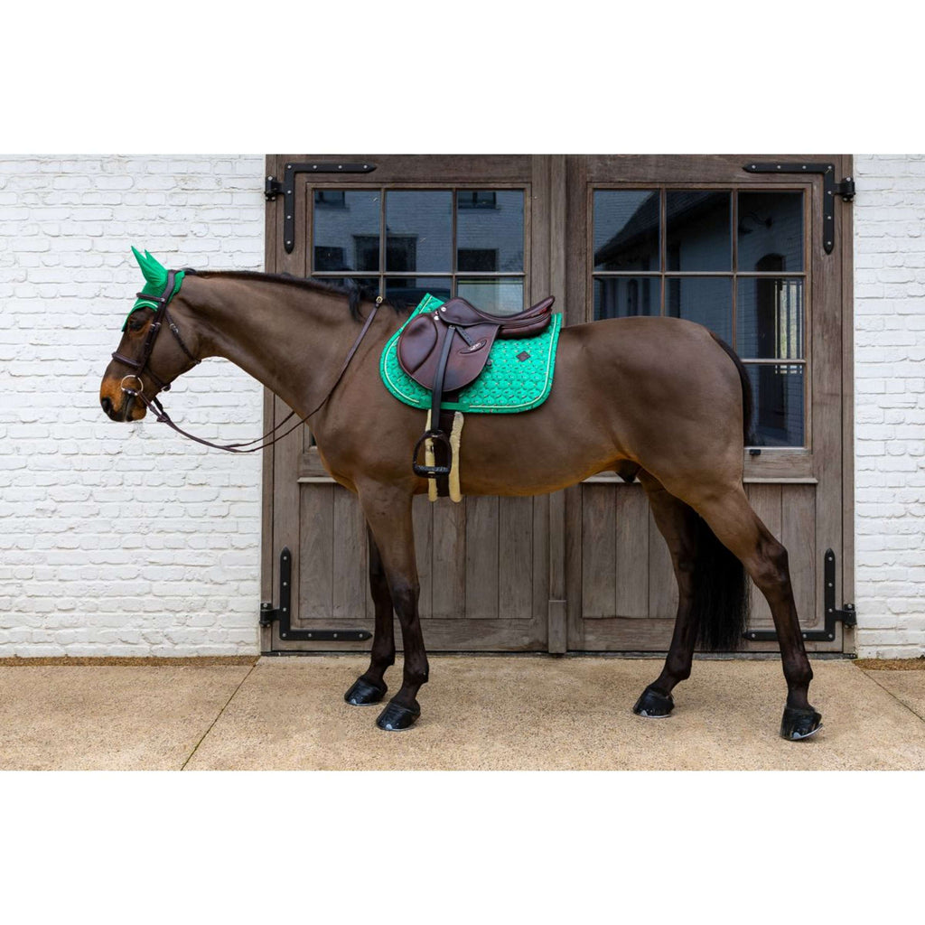 Kentucky Schabracke Velvet Horse Printing Springen Grün