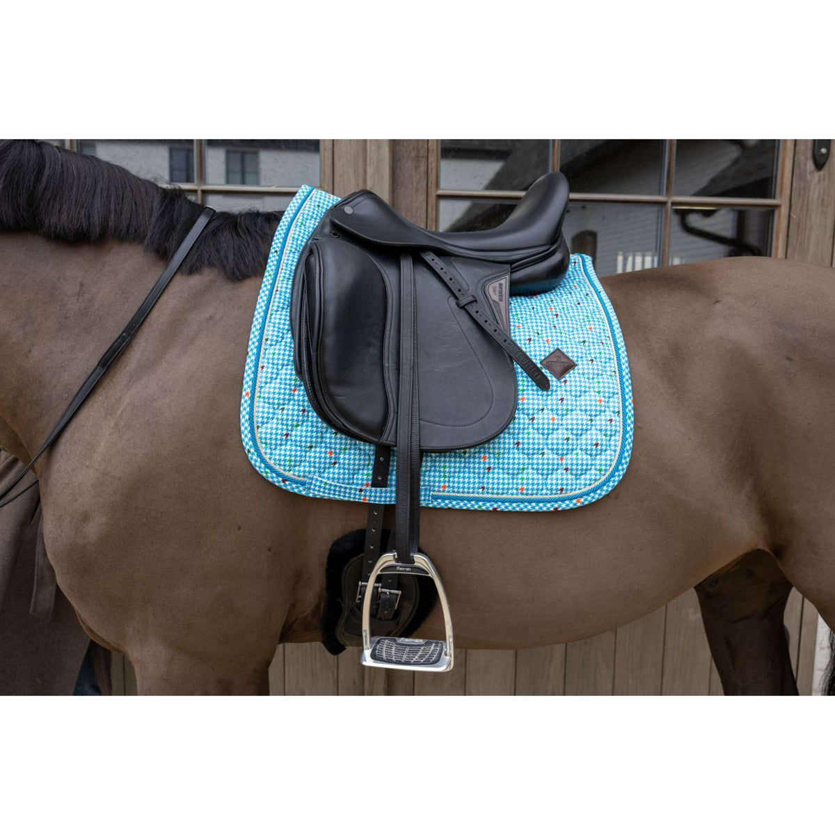 Kentucky Schabracke Velvet Pied De Poule Dressur Navy