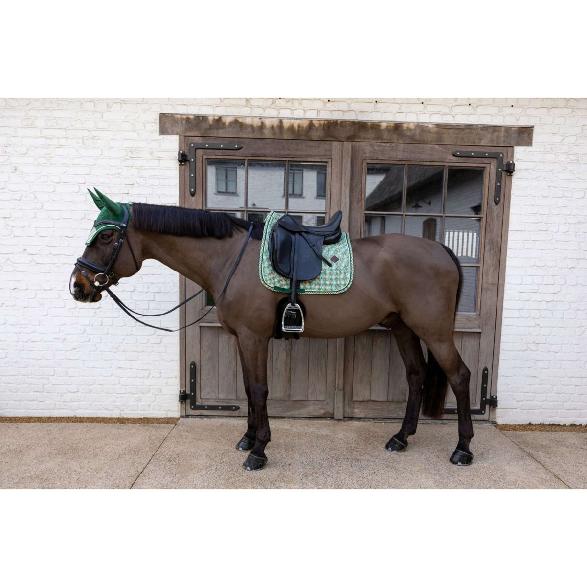 Kentucky Schabracke Velvet Pied De Poule Dressur Dunkel grün