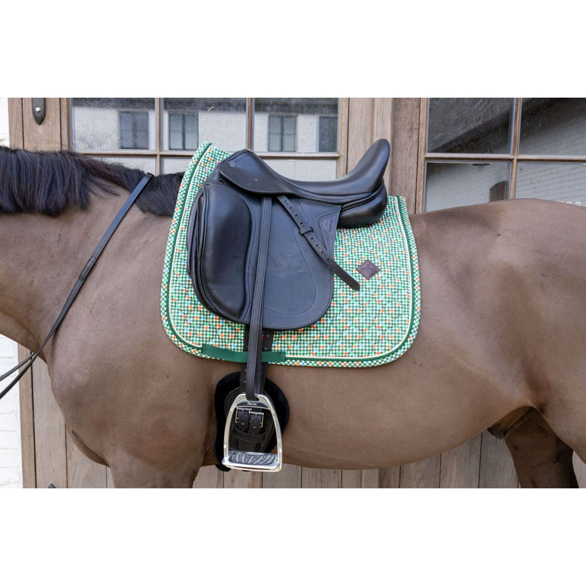 Kentucky Schabracke Velvet Pied De Poule Dressur Dunkel grün