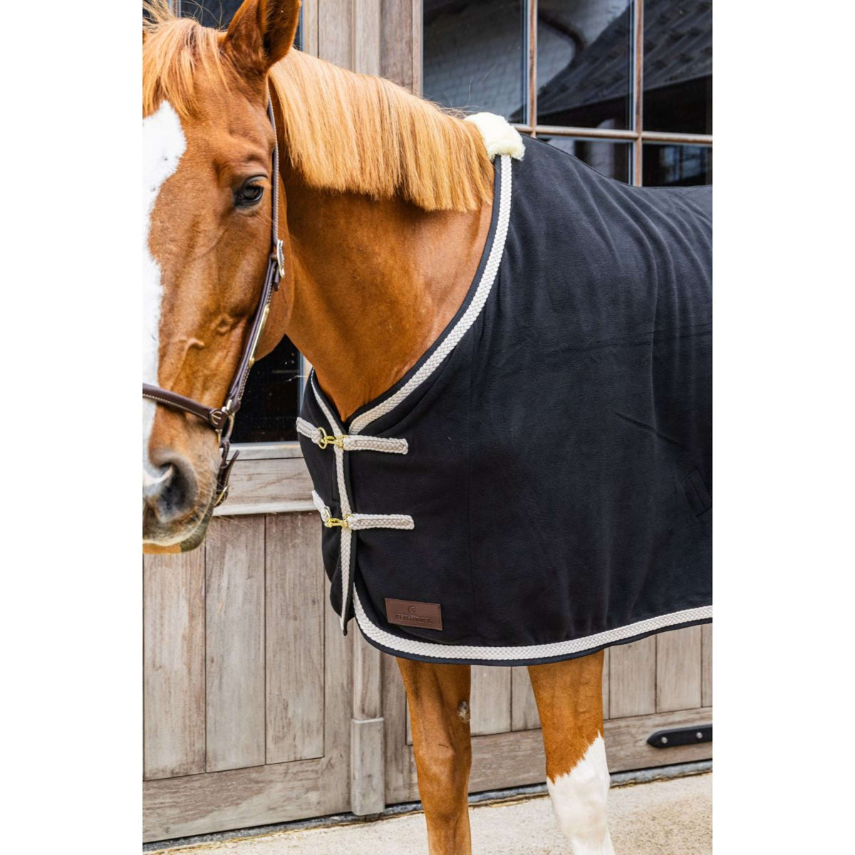 Kentucky Fleecedecke Plaited Schwarz