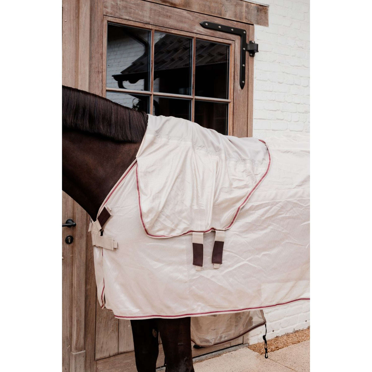 Kentucky Fliegendecke Comfort Mesh Classic with Neck & Belly Cover Beige/Bordeaux