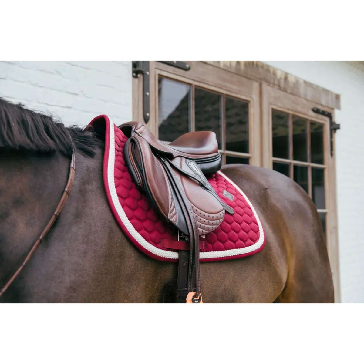 Kentucky Horsewear Schabracke Plaited Springen Bordeaux