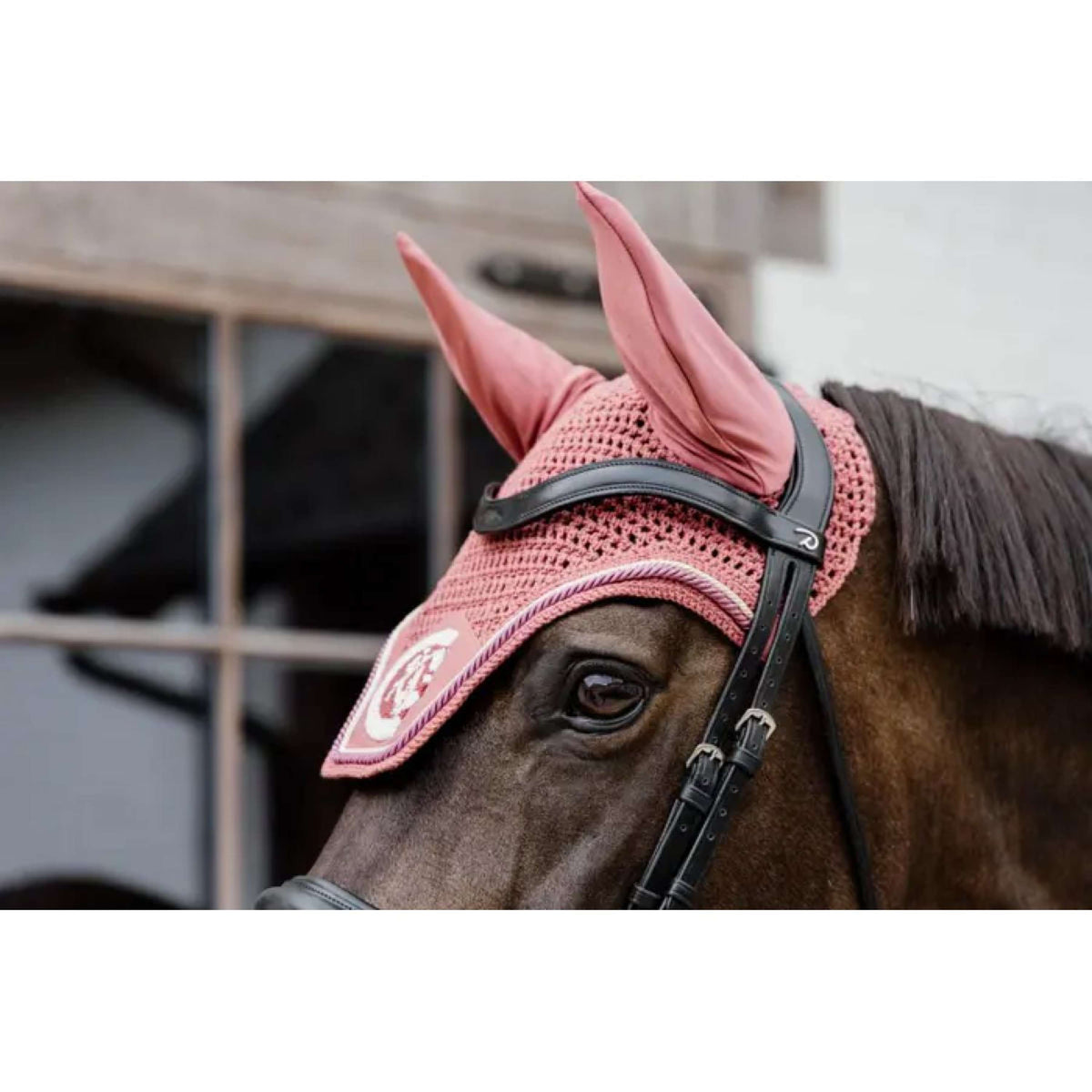 Kentucky Horsewear Fliegenhaube Wellington 3D Logo Fuchsia