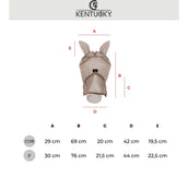 Kentucky Fliegenmaske Heart mit Ohren und Nase Beige