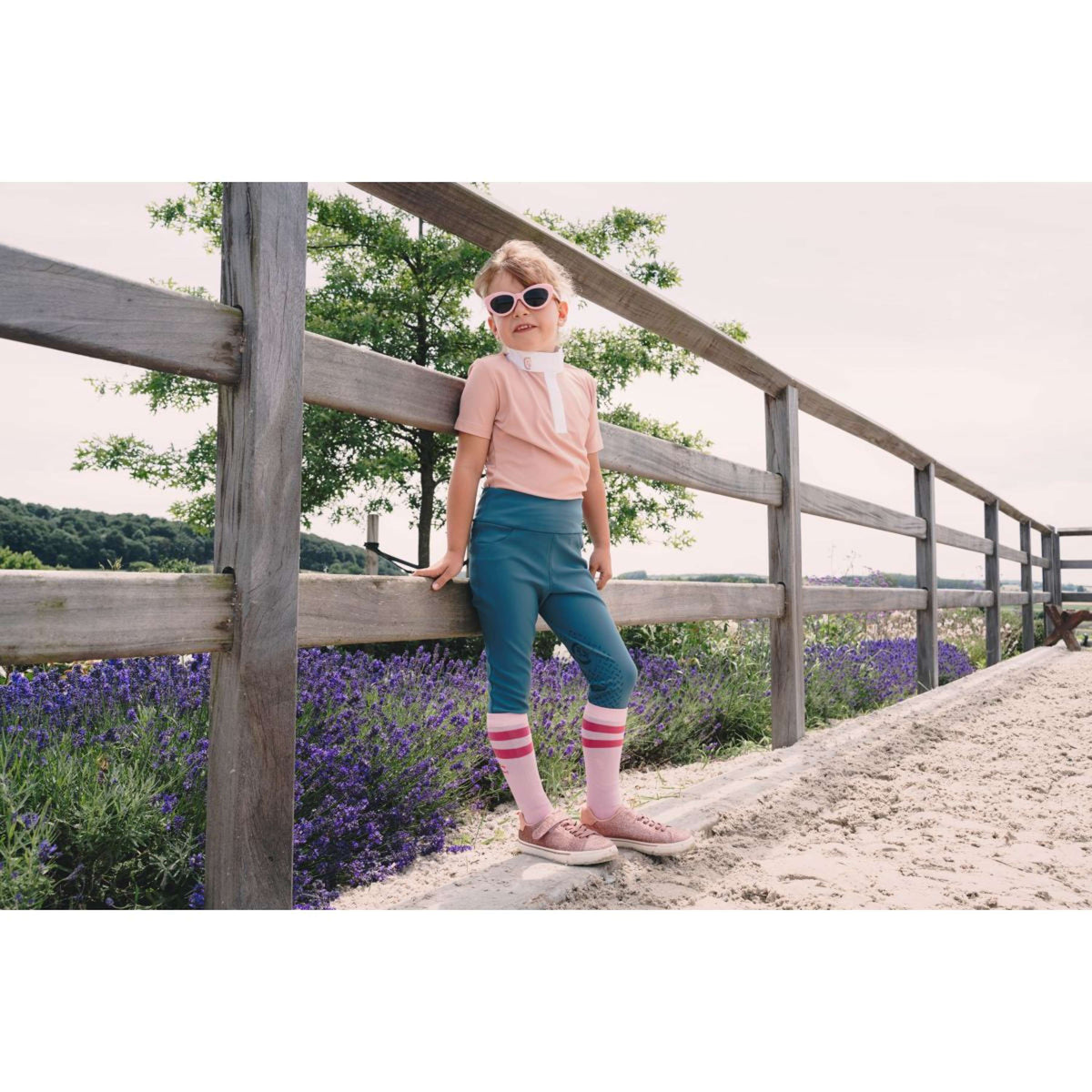 Kentucky Reitleggings Miami Knee Grip Girls Smaragdgrün