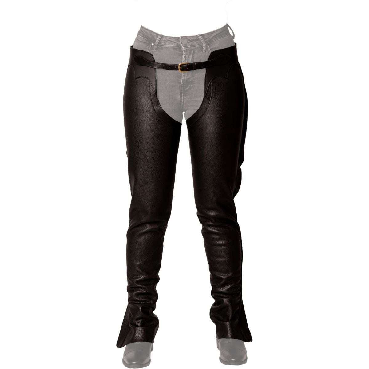 Dyon Lange Chaps aus Leder Standard Schwarz