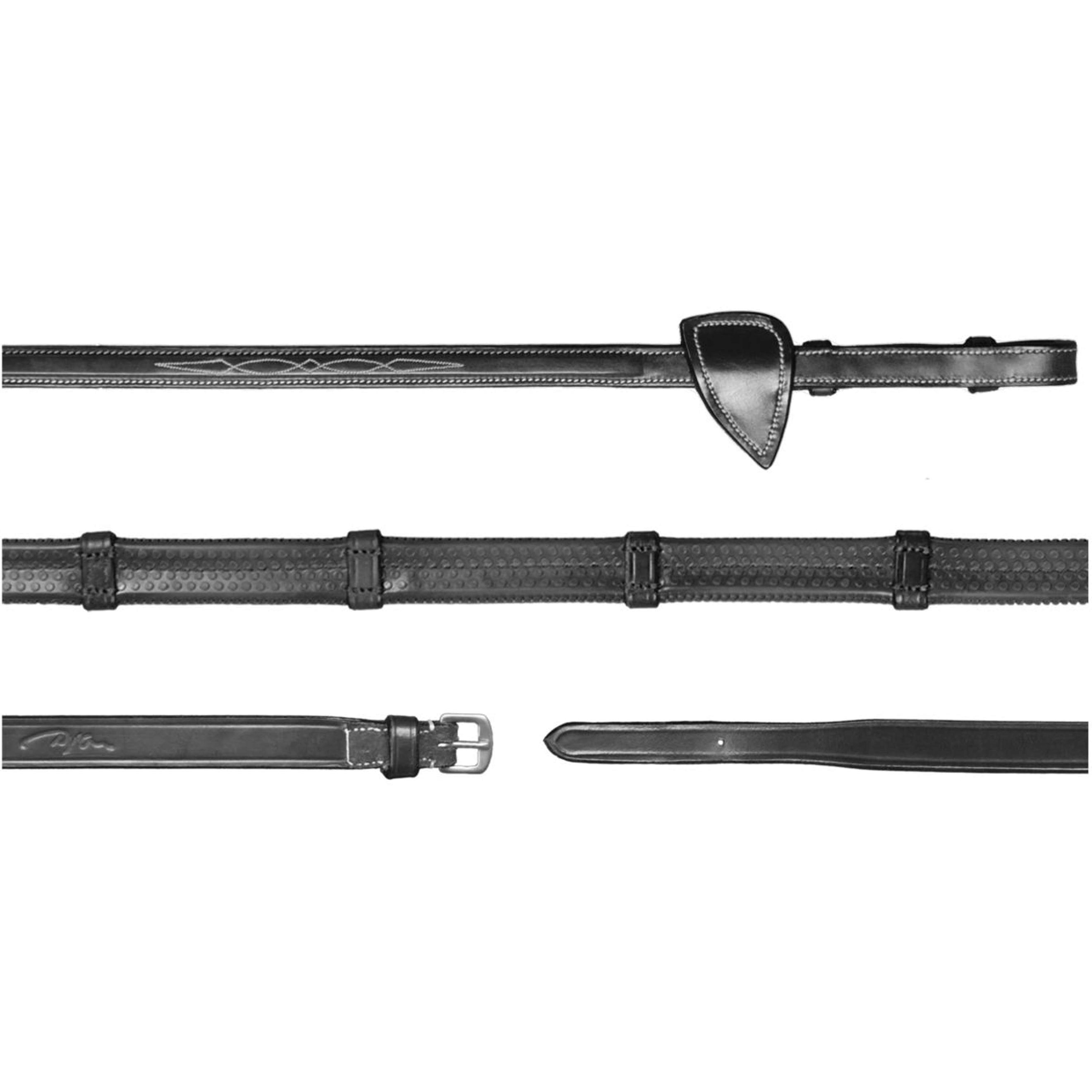 Dyon Zügel 7 Loops US Collection 1/2 Gummi Schwarz Dyon Zügel 7 Loops US Collection 1/2 Gummi Schwarz