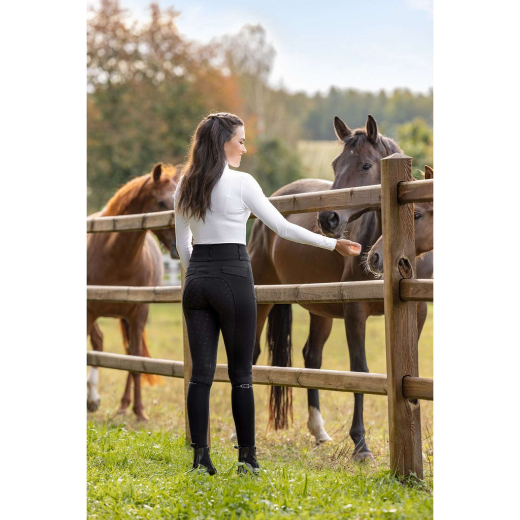 Covalliero Reithose Highwaist Full Grip Schwarz