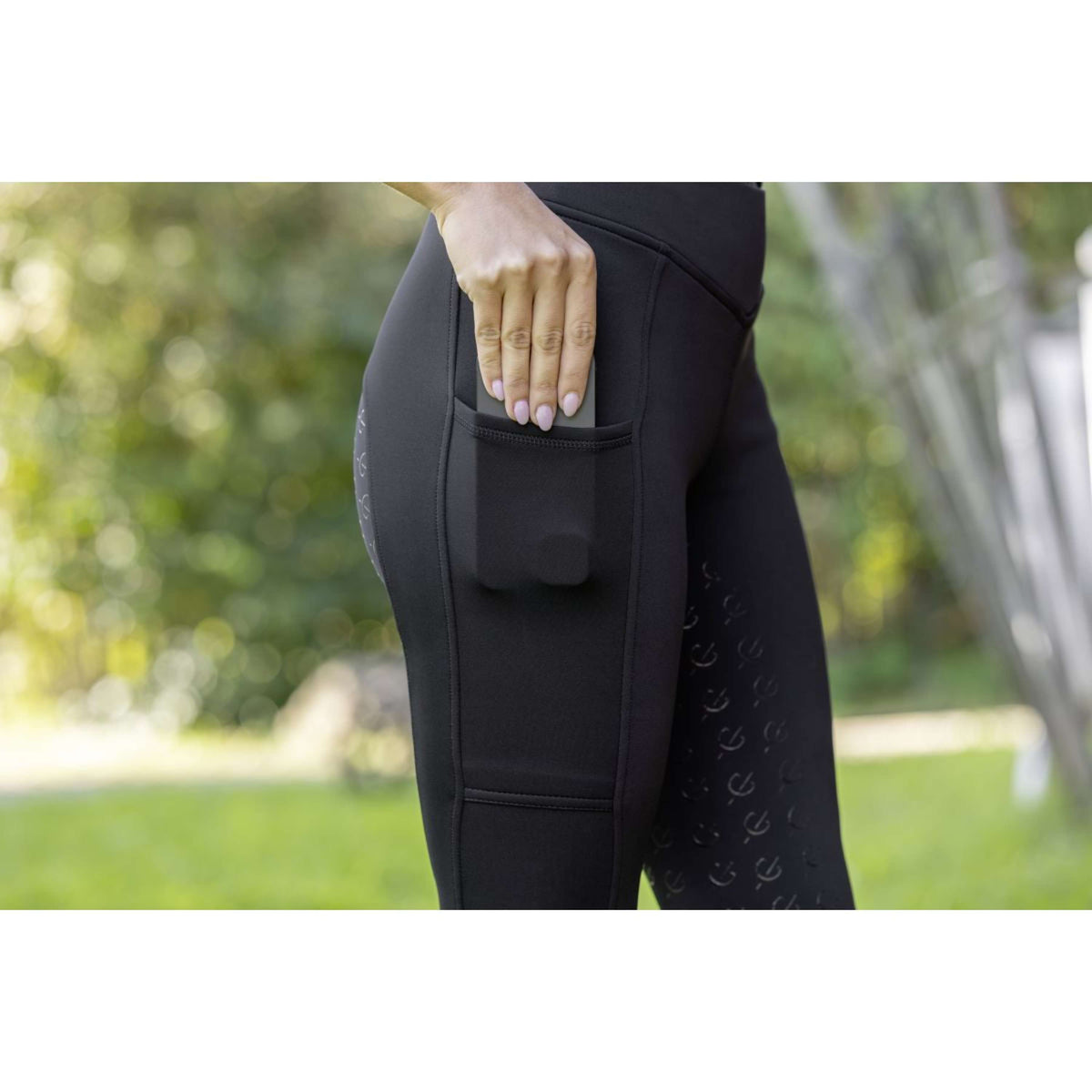 Covalliero Reitleggings ClassicStar Full Grip Schwarz