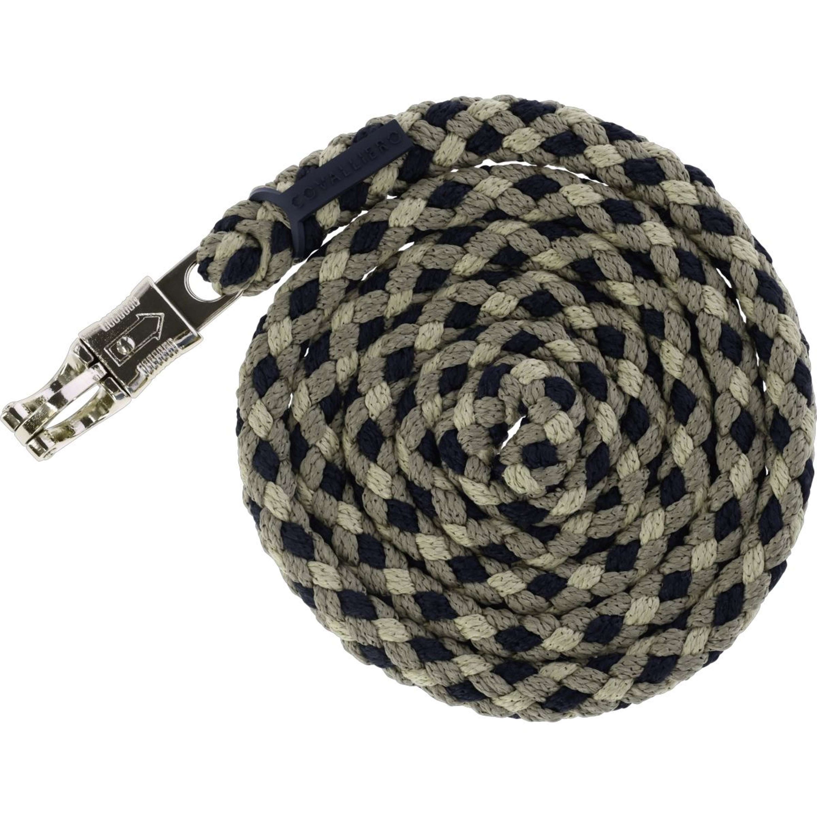 Covalliero Führstrick SS26 mit Panikhaken Schwarz/Nuss