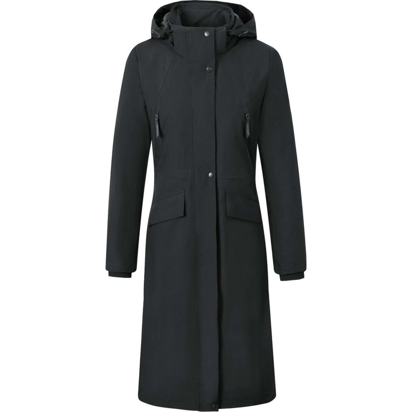 Covalliero Lange Regenjacke SS26 Damen Schwarz