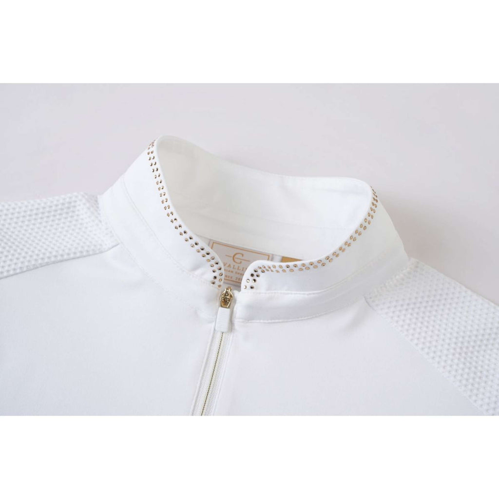 Covalliero Turniershirt SS26 Damen Lange Ärmel Weiß