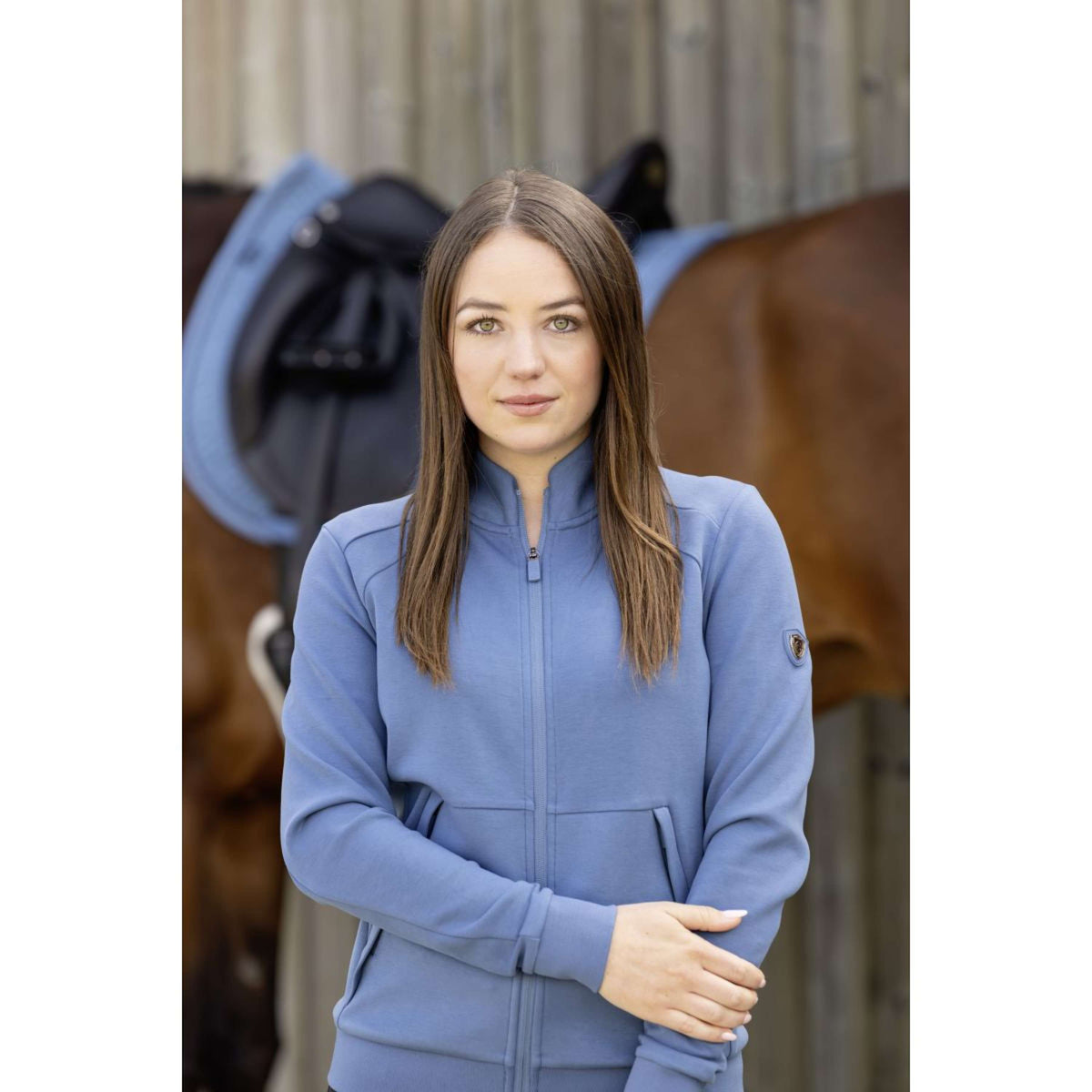 Covalliero Fleecejacke SS26 Damen Smoked Blue