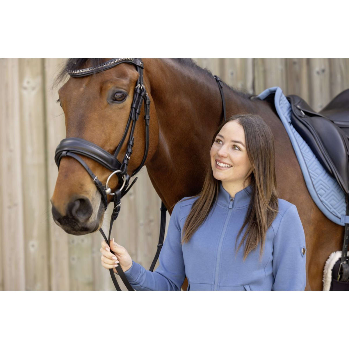 Covalliero Fleecejacke SS26 Damen Smoked Blue