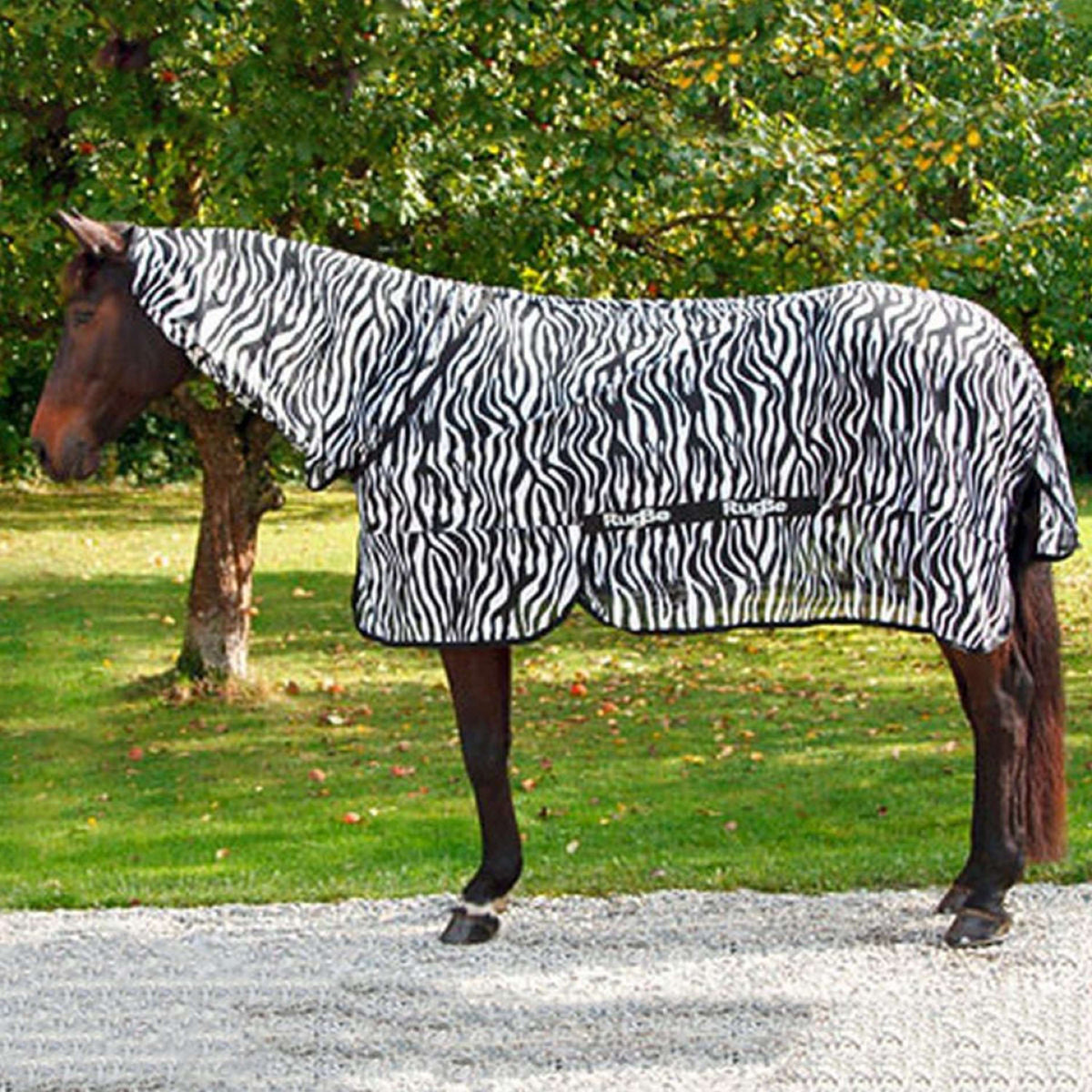 RugBe by Covalliero Fliegendecke mit Halsteil Zebra