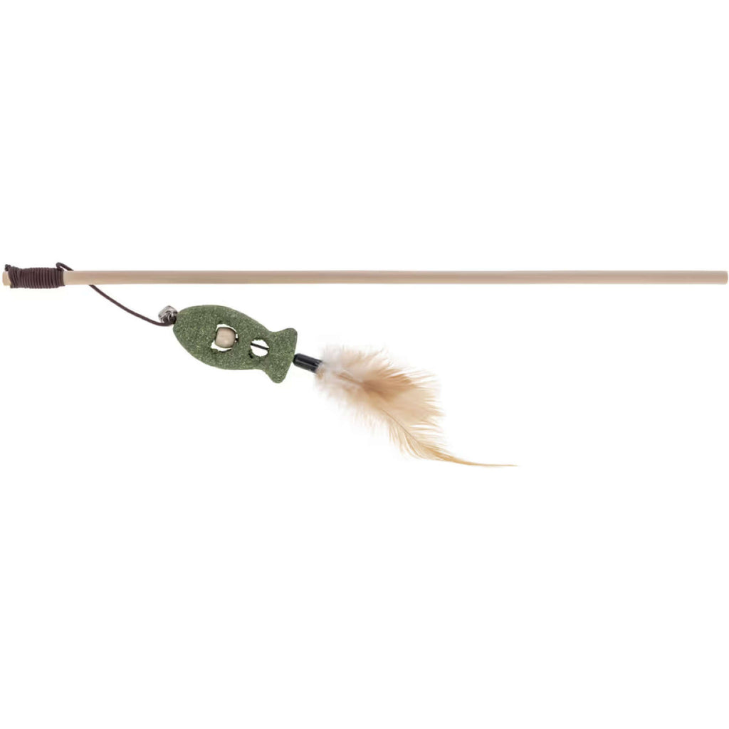 Kerbl Katzenangel Fisch mit Feder Grün