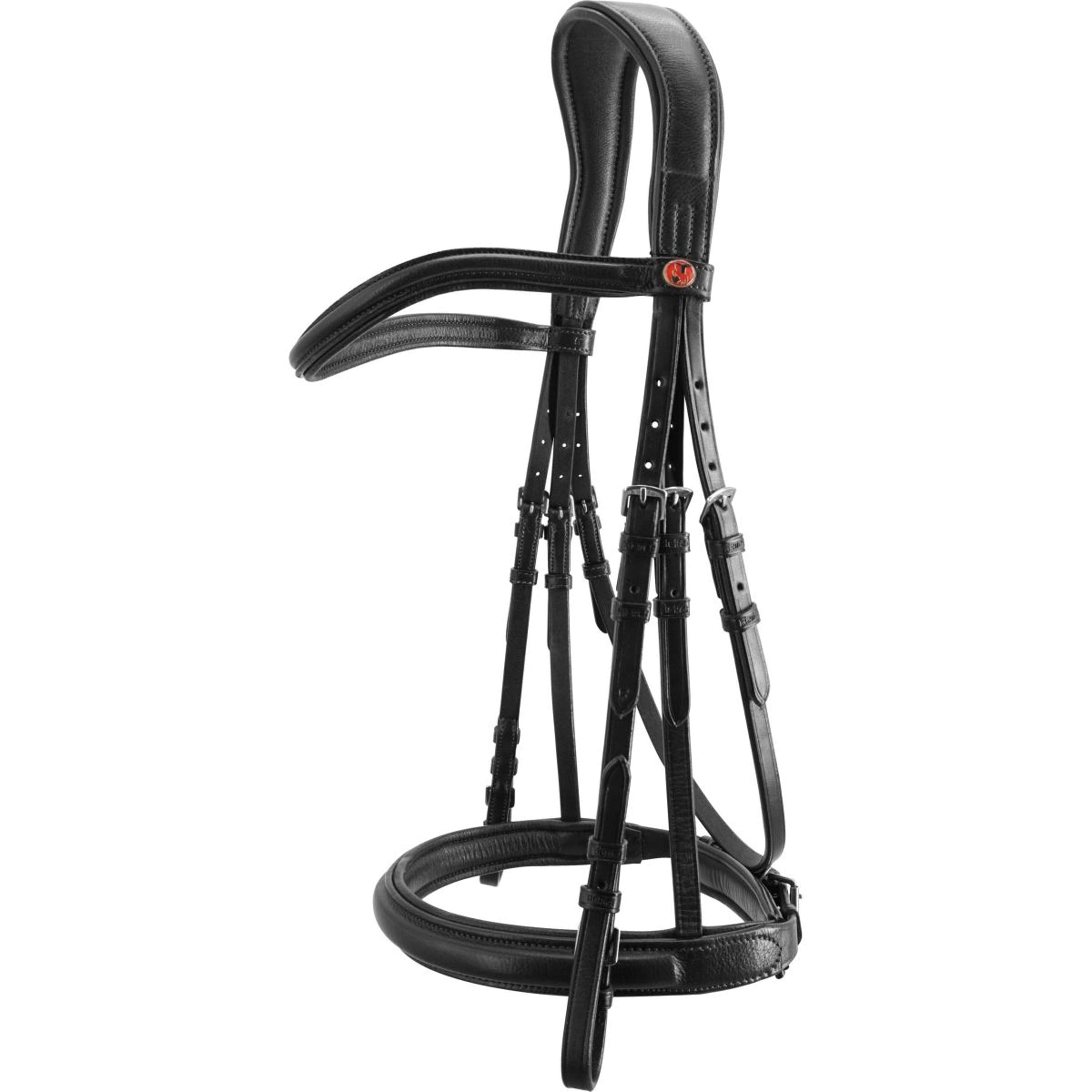 Kieffer Trense Ultrasoft Sue Lederstirnband Schwarz