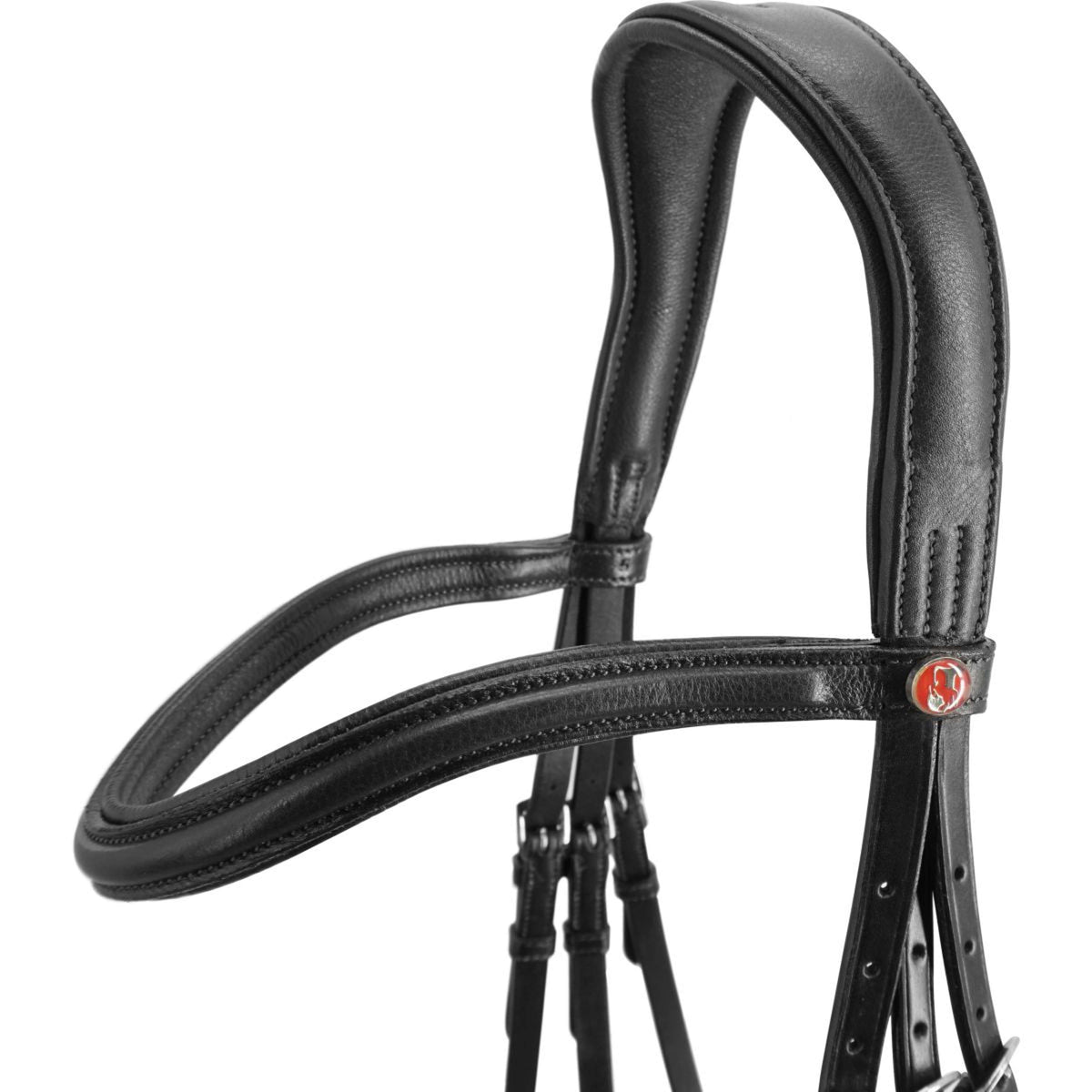 Kieffer Trense Ultrasoft Sue Lederstirnband Schwarz