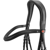 Kieffer Trense Ultrasoft Sue Lederstirnband Schwarz