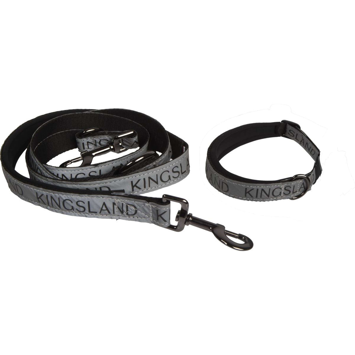 Kingsland Halsband und Leine KLMacey Grey Forged Iron