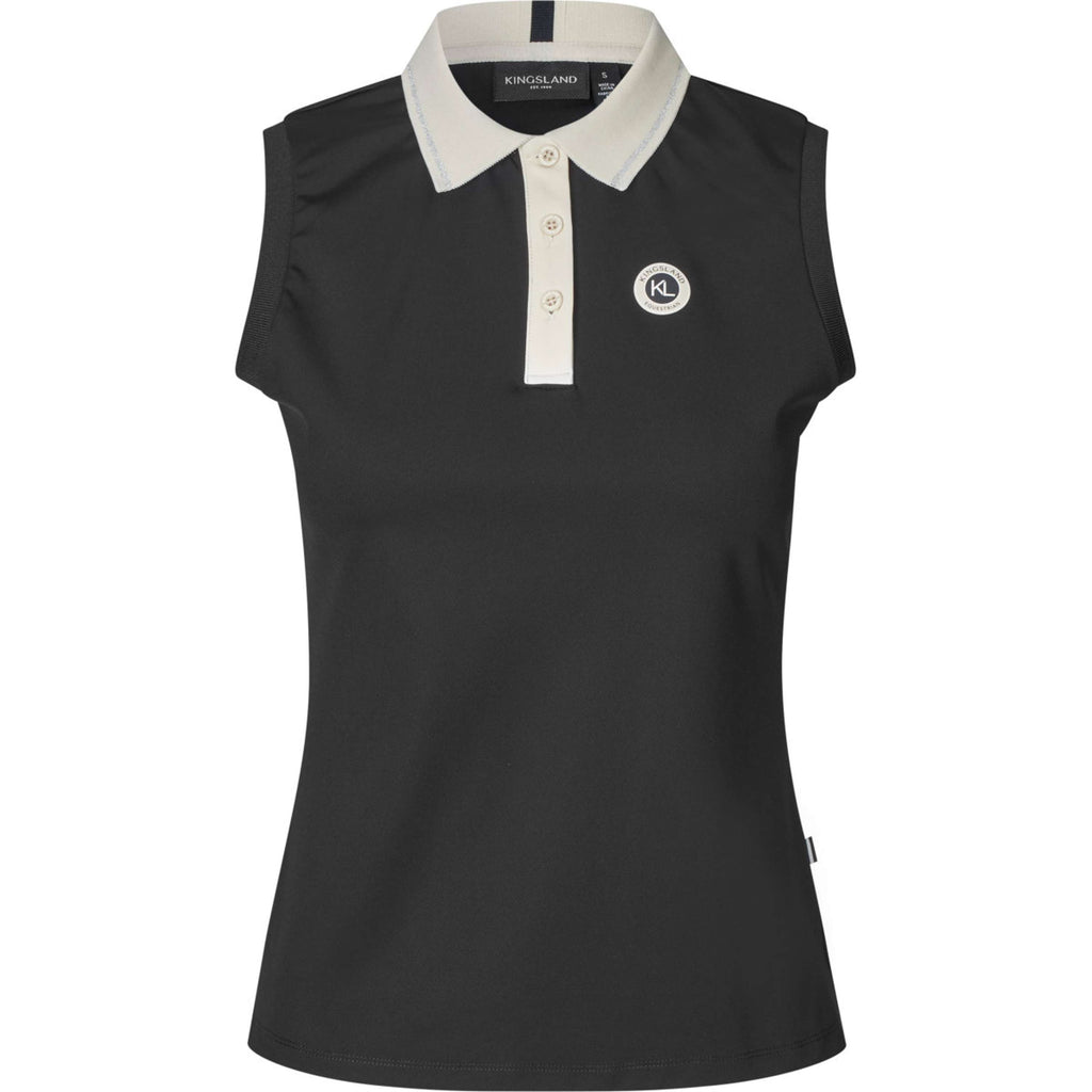 Kingsland Poloshirt KLLaura Ärmellos Schwarz