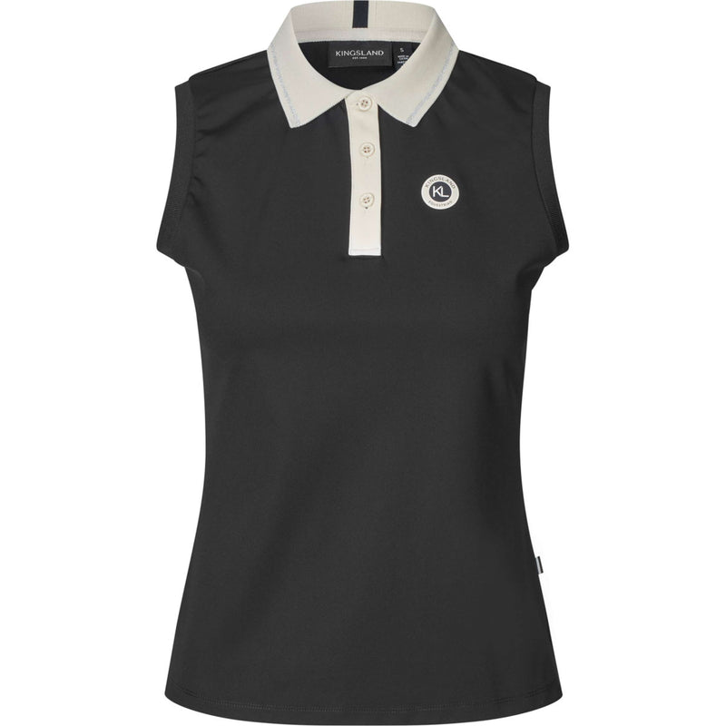 Kingsland Poloshirt KLLaura Ärmellos Schwarz