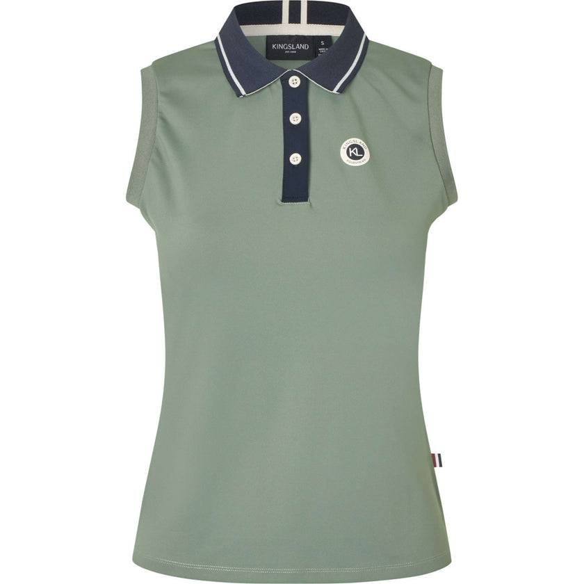 Kingsland Poloshirt KLLaura Ärmellos Green Agave