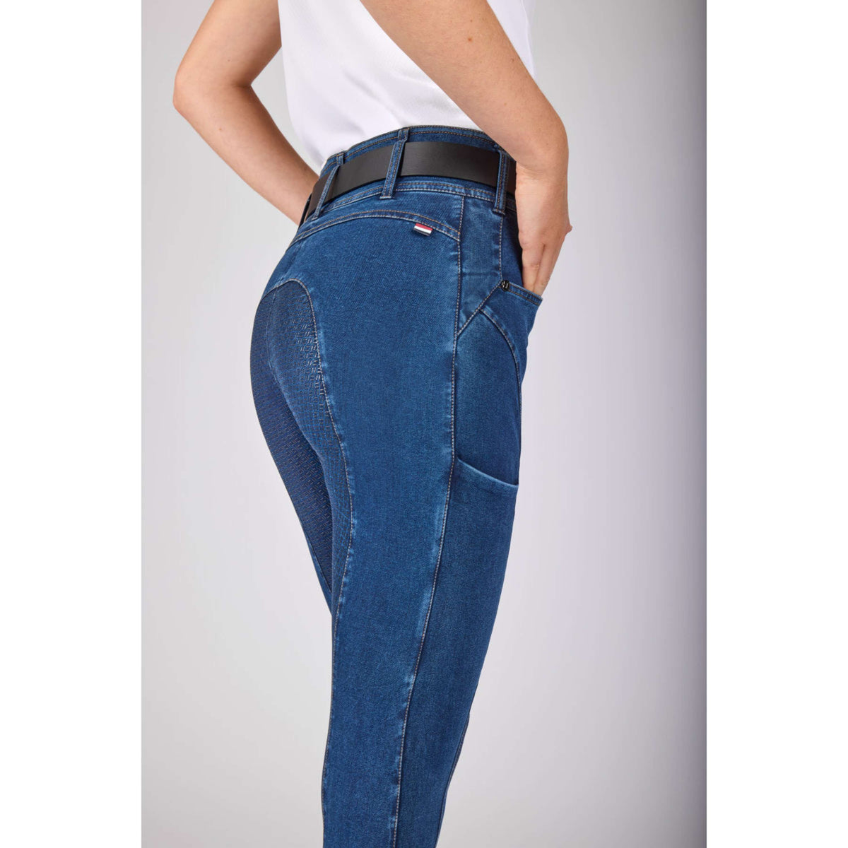 Kingsland Reithose KLKayce Denim Full Grip Navy