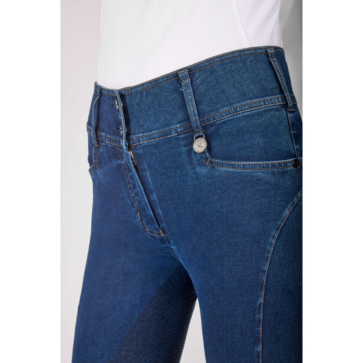 Kingsland Reithose KLKayce Denim Full Grip Navy