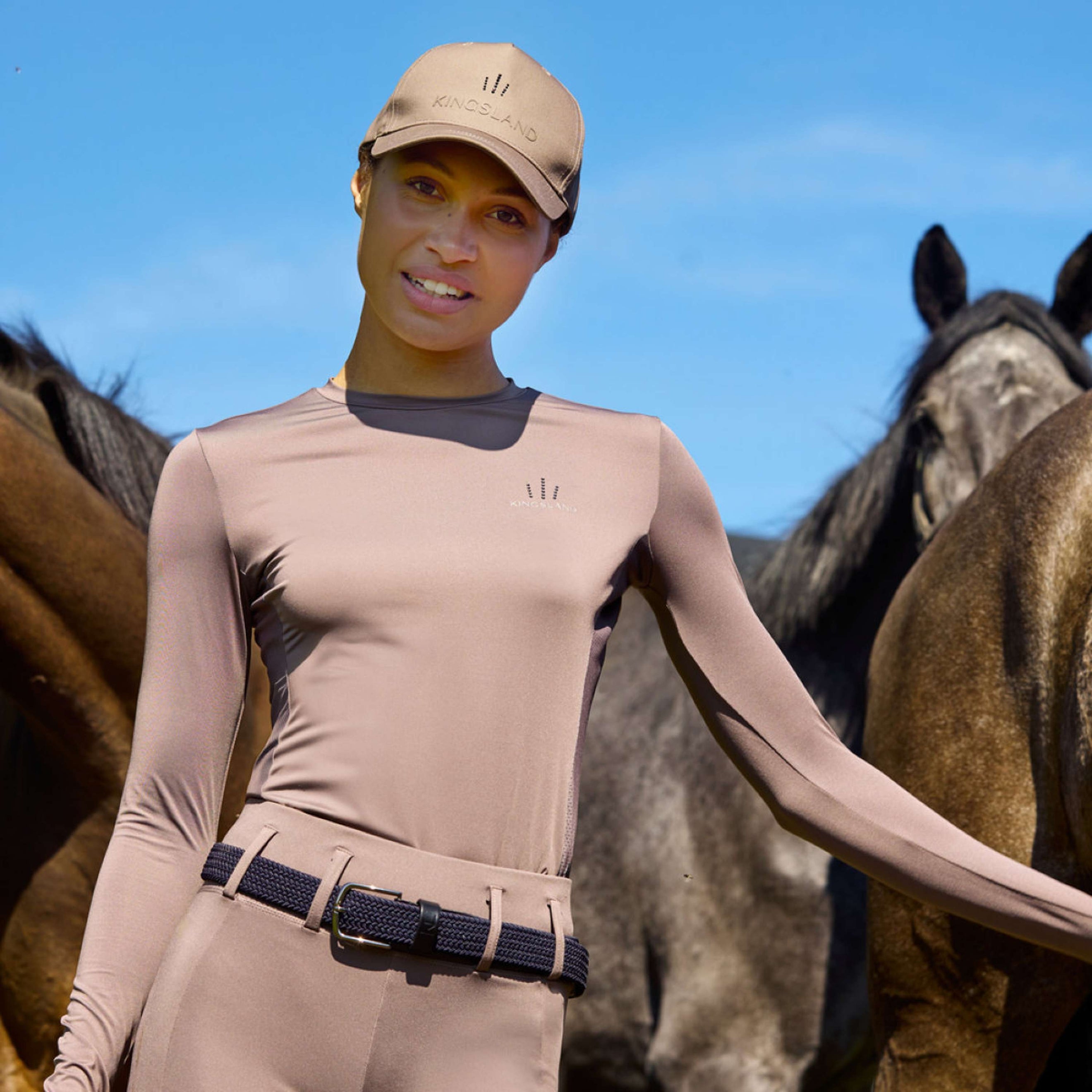 Kingsland Trainingsshirt KLLea Brown Iron Kingsland Trainingsshirt KLLea Brown Iron