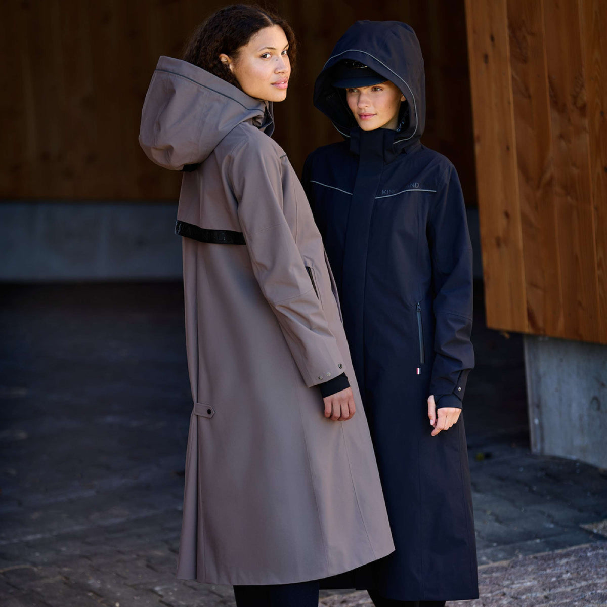 Kingsland Lange Jacke KLLucia Wasserdicht Brown Iron