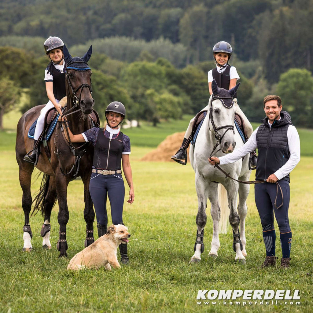 Komperdell Rückenprotector Flexfit Schlank Schwarz/Bordeaux