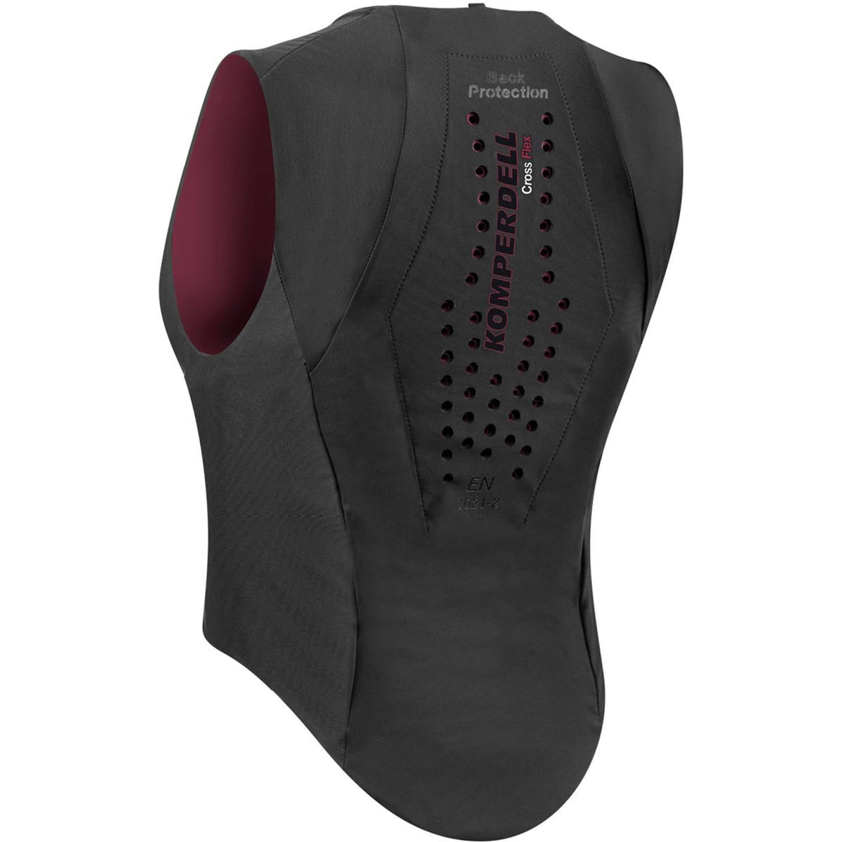 Komperdell Rückenprotector Flexfit Schlank Schwarz/Bordeaux