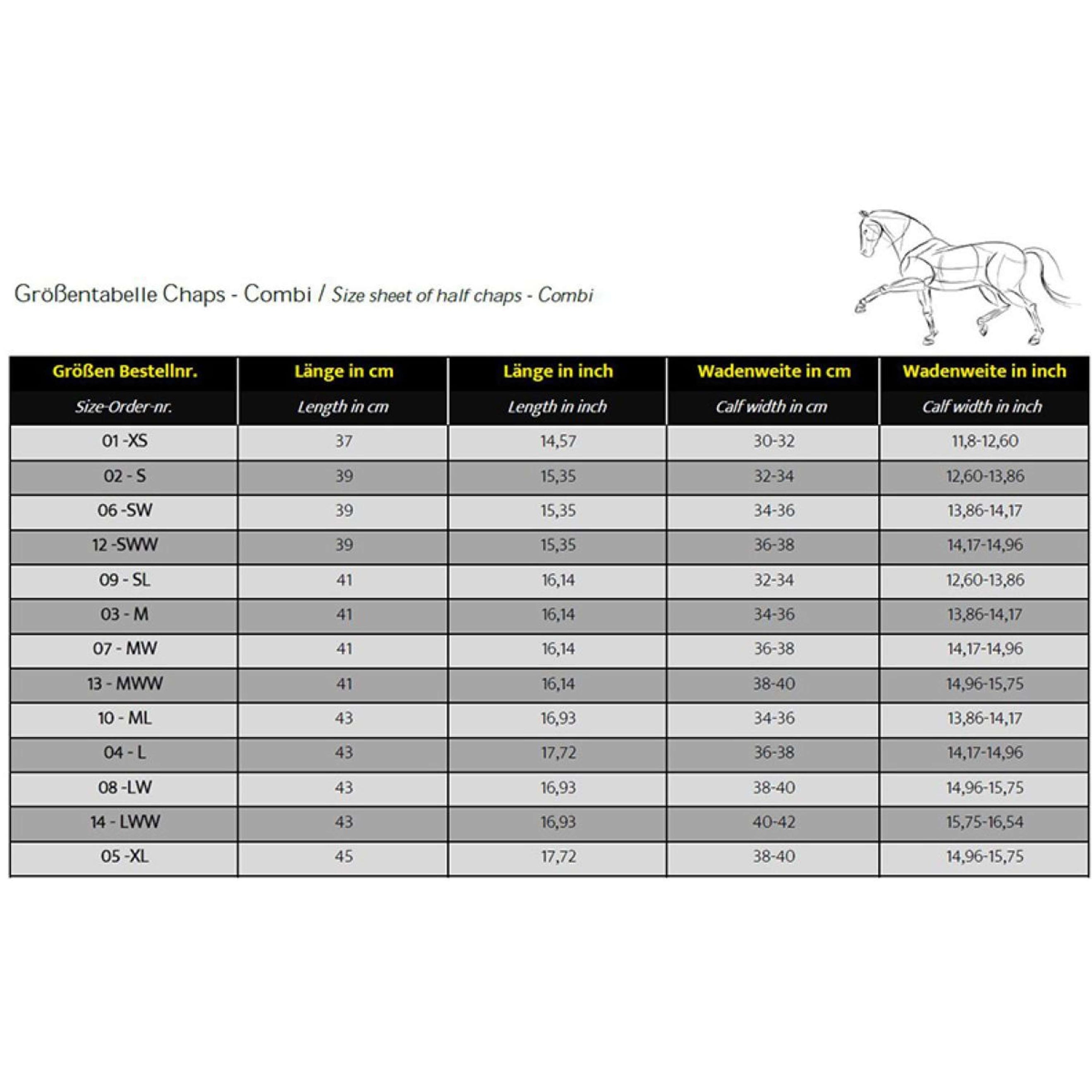 Kavalkade Chaps Combi Schwarz Kavalkade Chaps Combi Schwarz