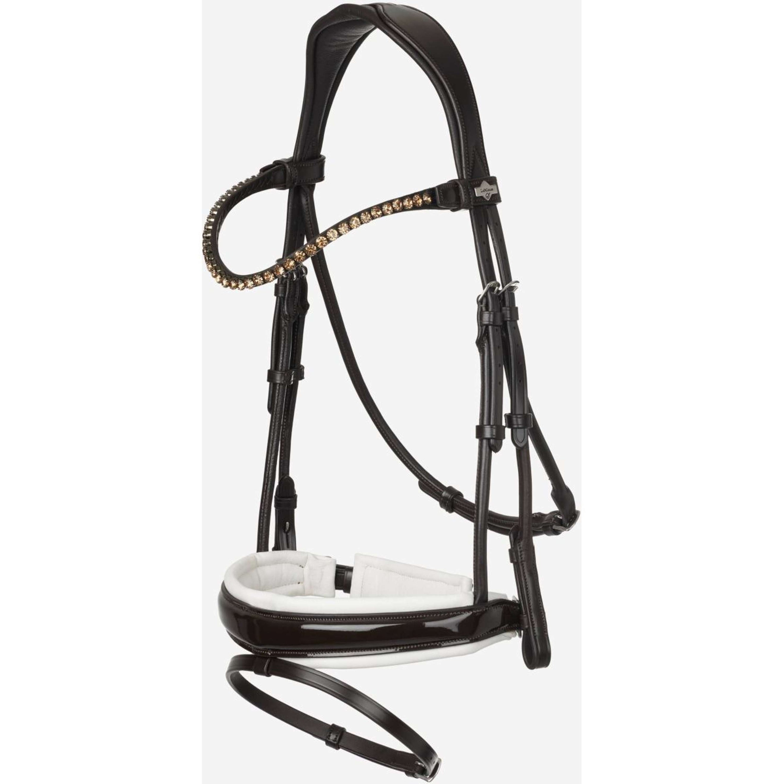 LeMieux Zaum Kudos Patent Dressur Braun/Weiß LeMieux Zaum Kudos Patent Dressur Braun/Weiß