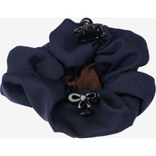 Haarnetz Scrunchie Navy/Braun