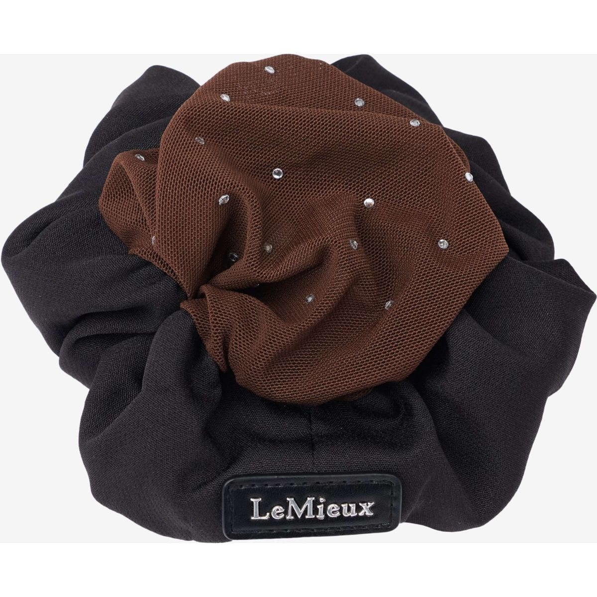 Haarnetz Scrunchie Schwarz/Braun