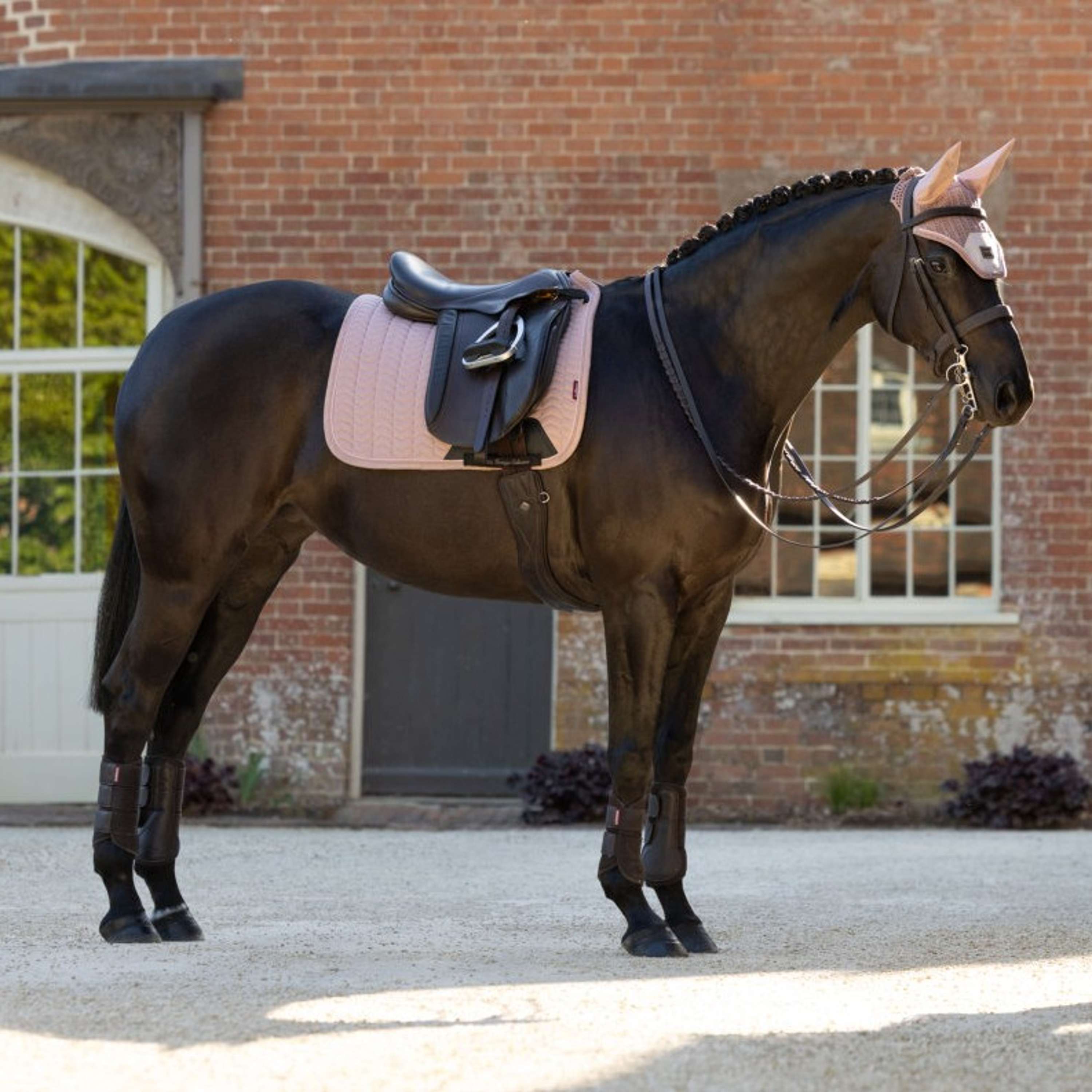 LeMieux Schabracke Heritage Herringbone Square Dressur Wild Rose