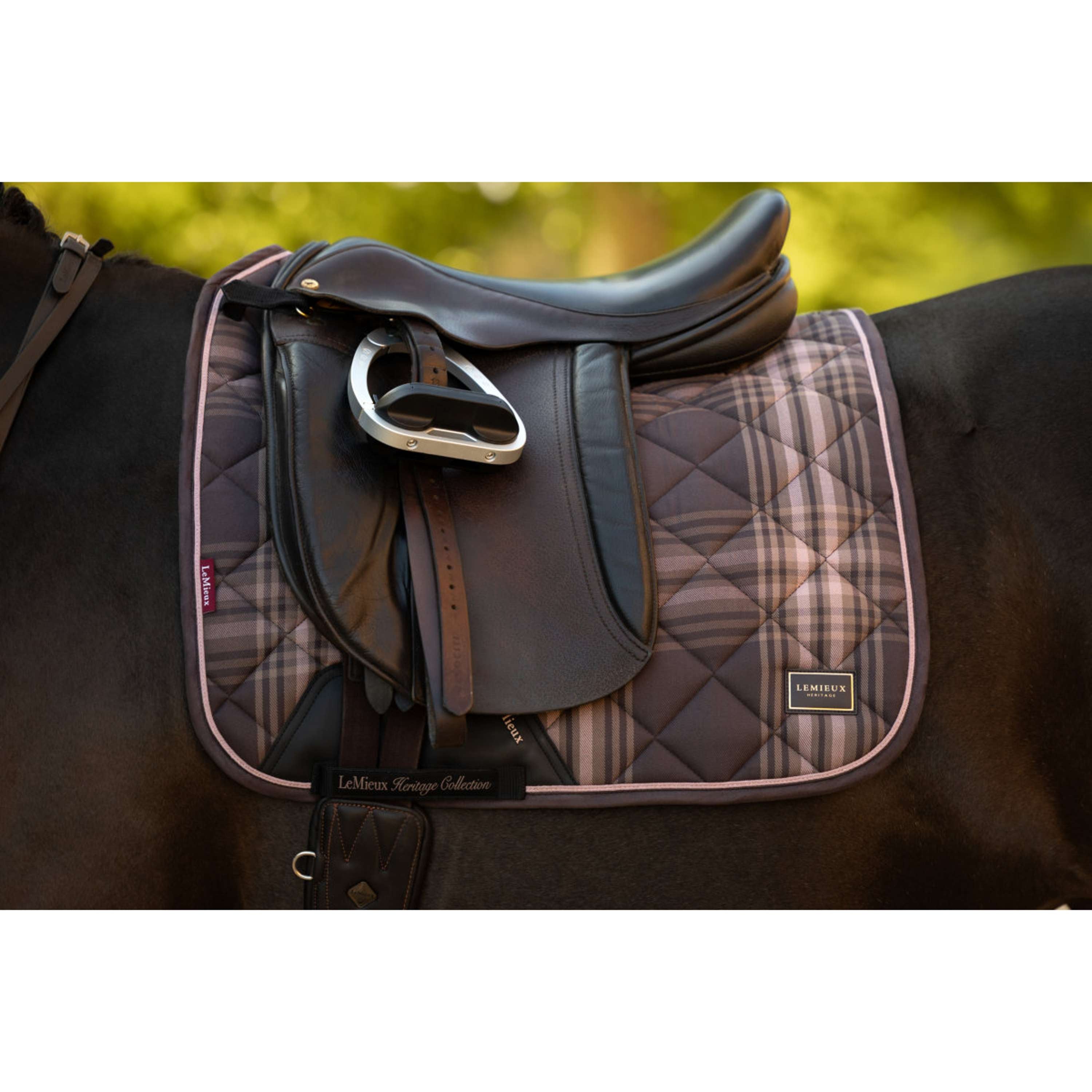 LeMieux Schabracke Heritage Check Square Dressur Cocoa