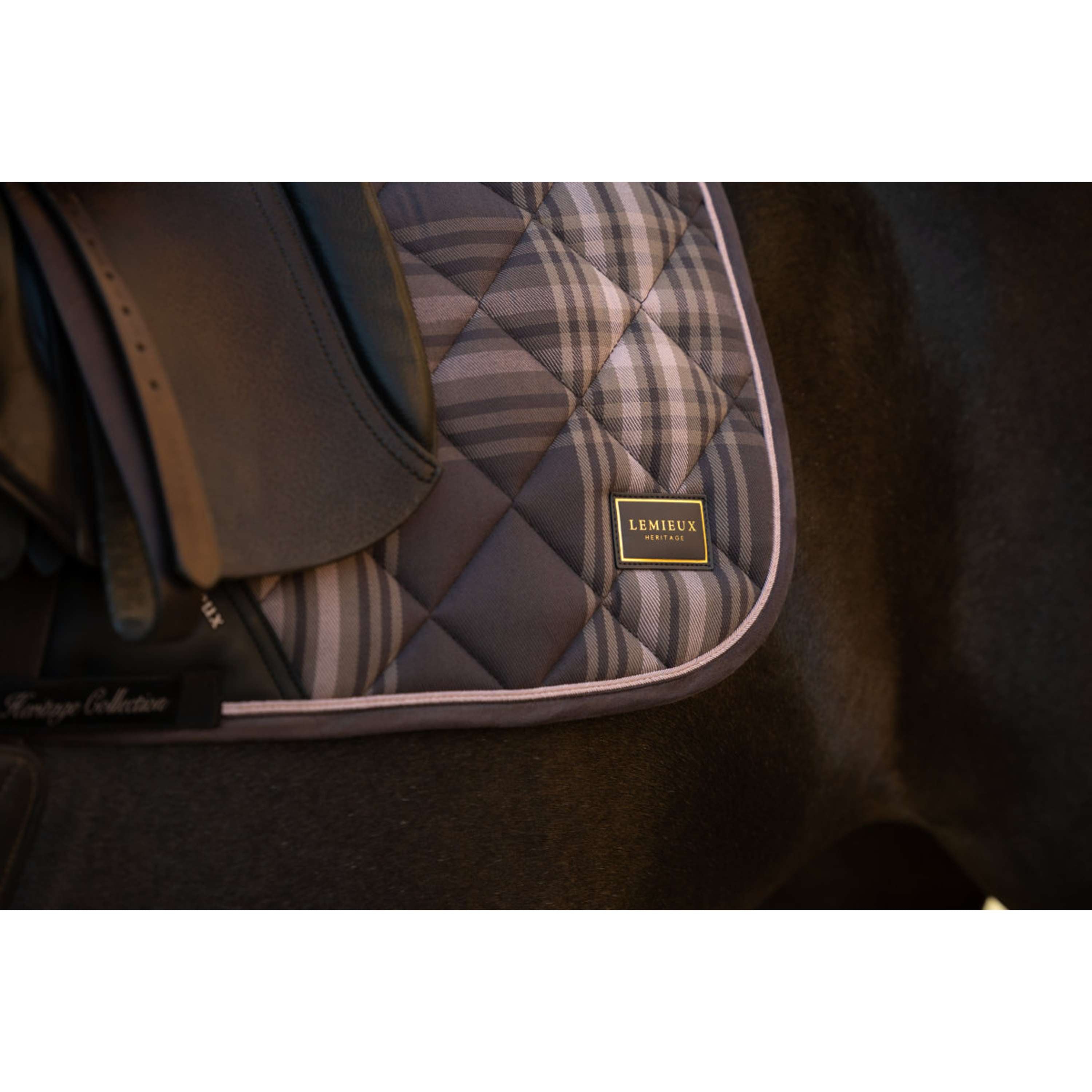 LeMieux Schabracke Heritage Check Square Dressur Cocoa